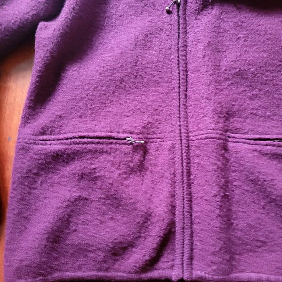 Vintage Pure Wool Plum Tabi Zip Jacket/Coat, sz Small/Medium - Picture 3 of 14